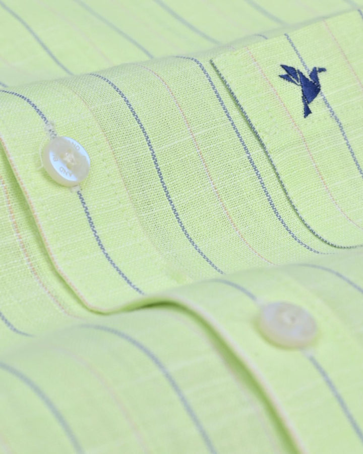 Radium Double Colour Line Stripes -Full-Bamboo Linen