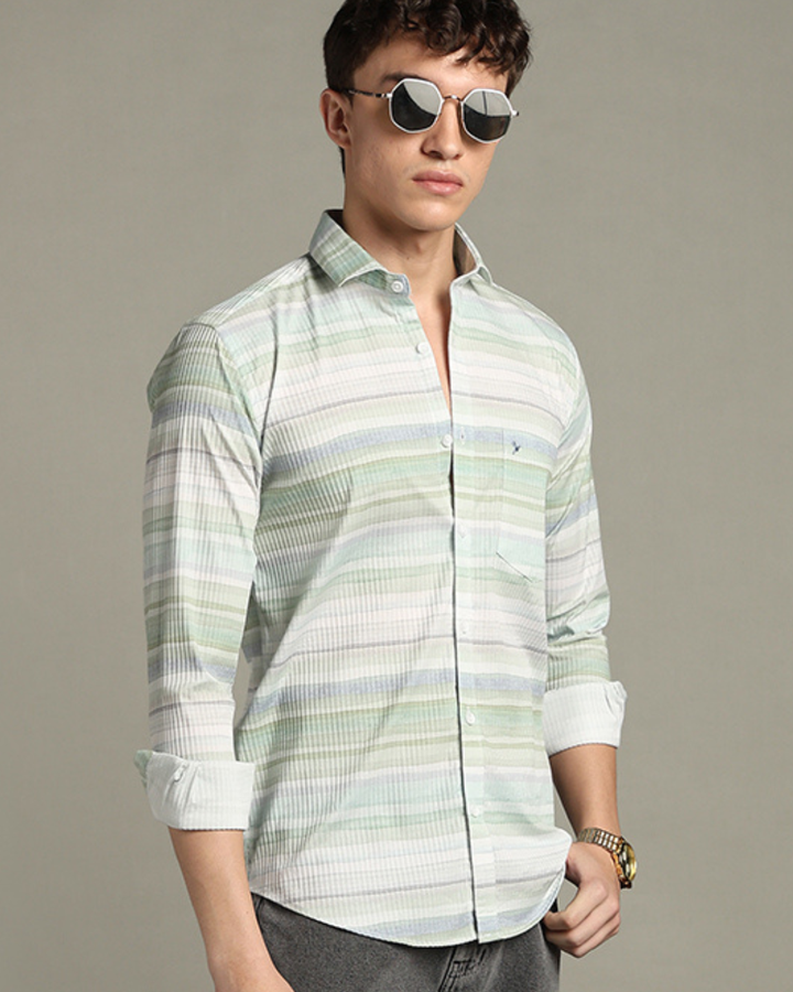 Hawai Green Stripes -Full-Stain Proof