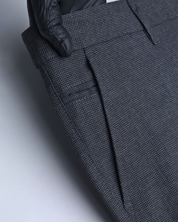 Blackish Grey Arc Printed - Dobby Pant