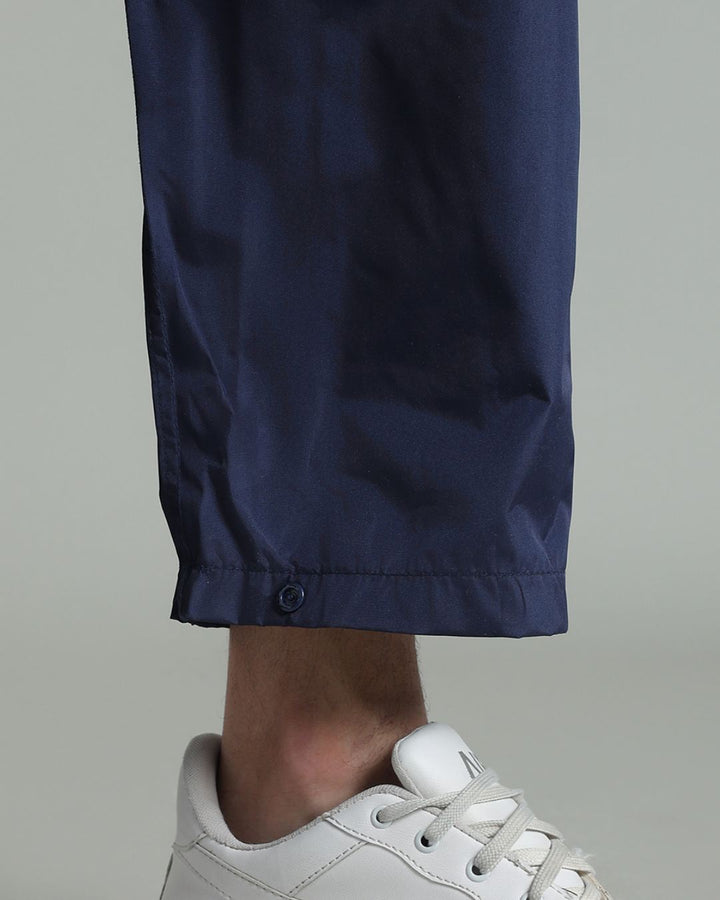 Navy with Blue Shoulder Panel - Rain Jacket with Pant
