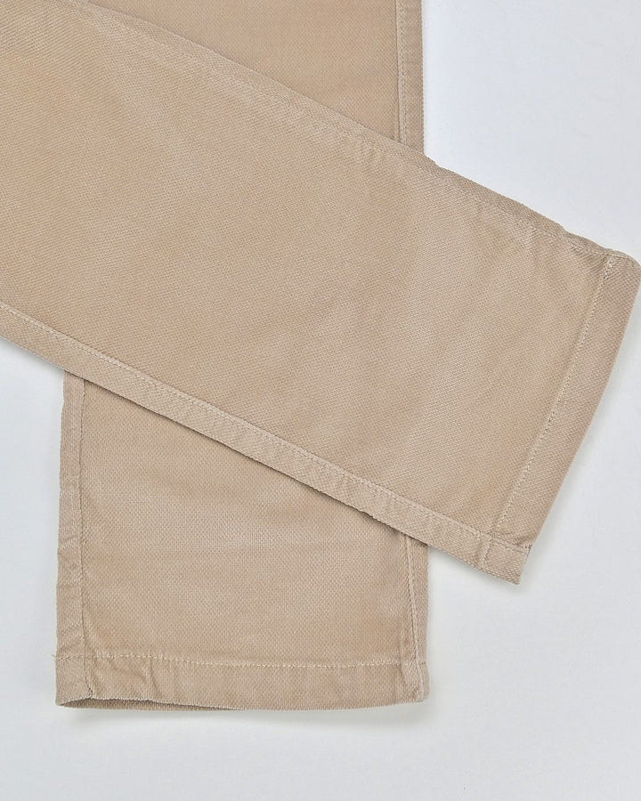 Cream Sketchy Printed - Corduroy Pant
