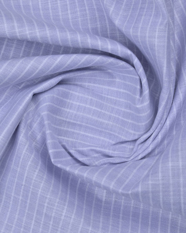 Soft Lavender Mini Stripes -Full-Bamboo Linen
