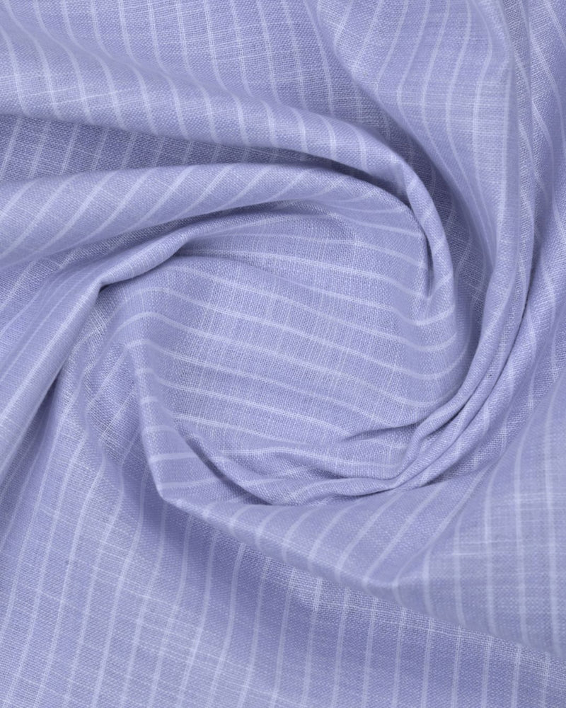 Soft Lavender Mini Stripes -Full-Bamboo Linen