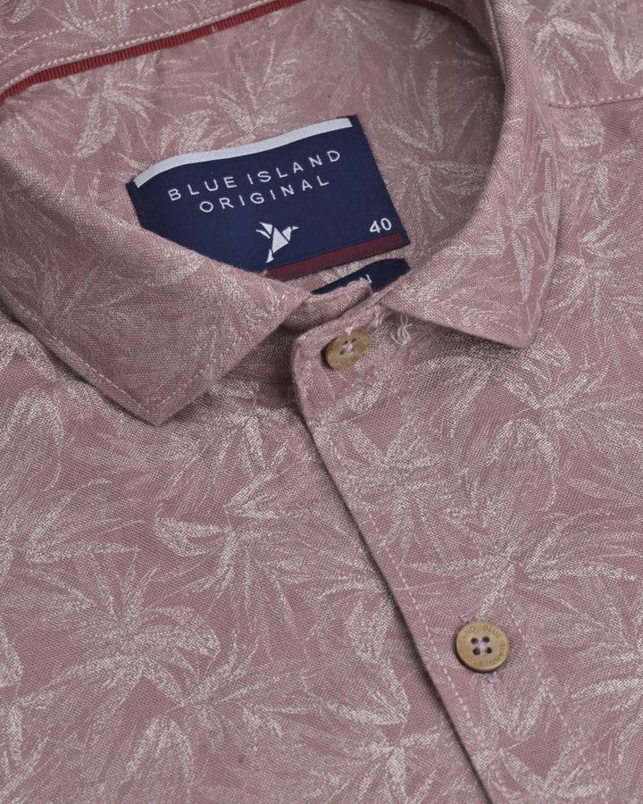 Dusty Rose Grass Print - Full-Stain Proof