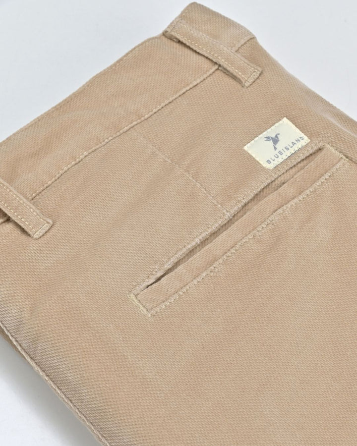 Cream Sketchy Printed - Corduroy Pant