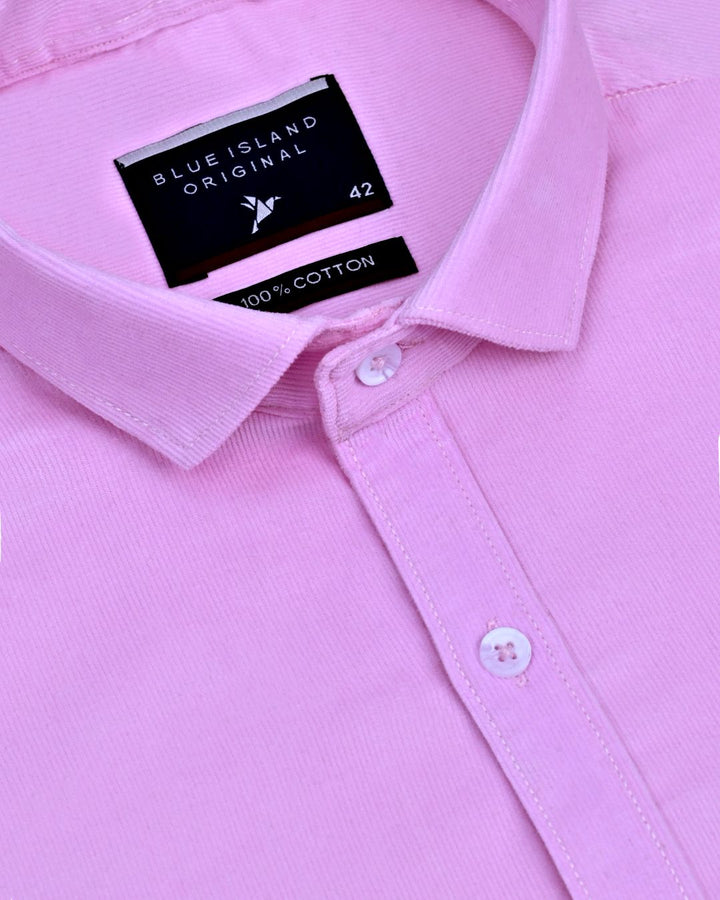 Rose Pink  -Full-Corduroy Shirt
