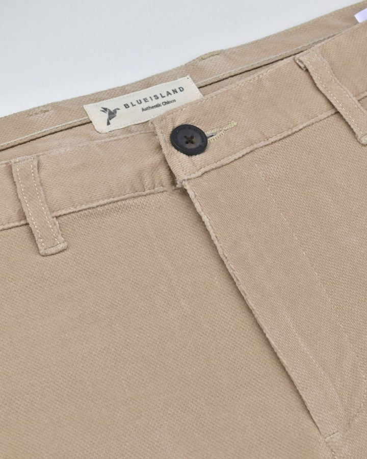 Cream Sketchy Printed - Corduroy Pant