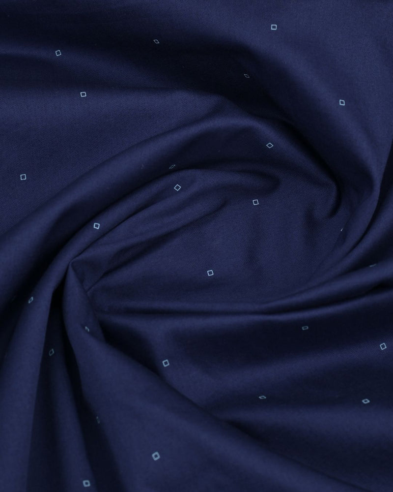 Navy Pixel Print -Full-Stain Proof