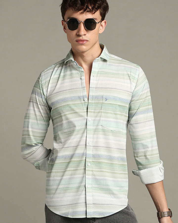 Hawai Green Stripes -Full-Stain Proof