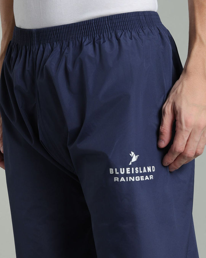 Navy with Blue Shoulder Panel - Rain Jacket with Pant