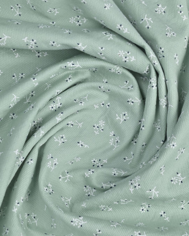 Mint Green Flower Print - Full-Stain Proof