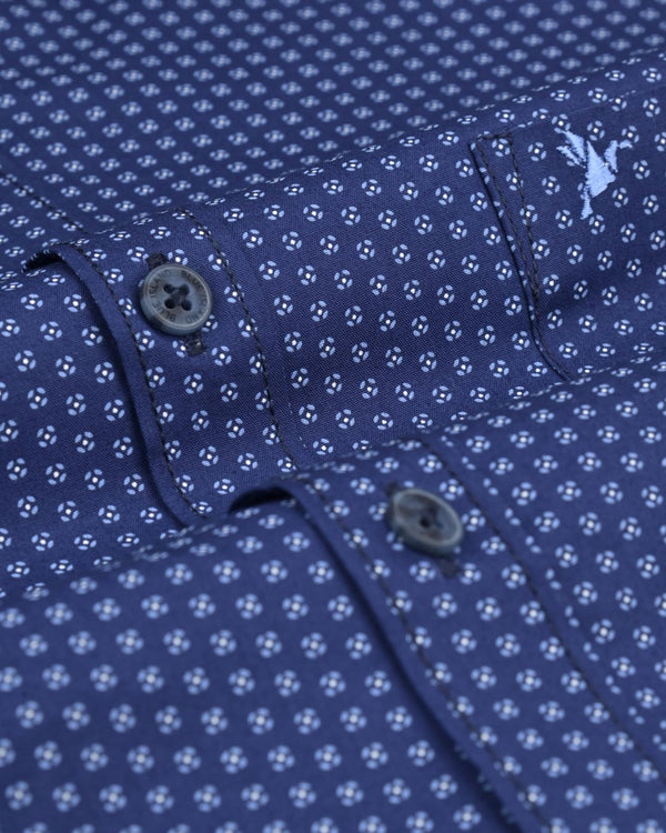 Navy Icon Print -Full-Stain Proof