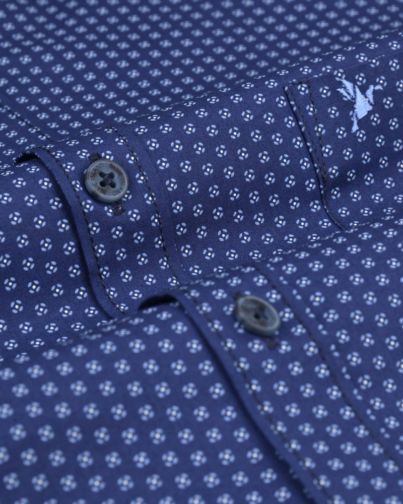 Navy Icon Print -Full-Stain Proof