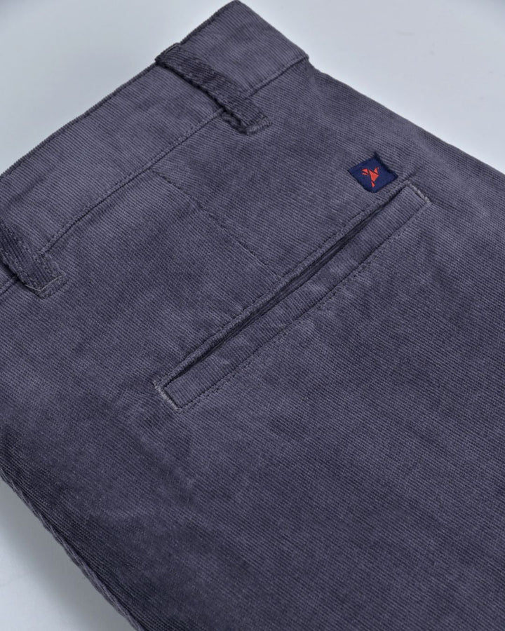 Grey Mini Stripes - Corduroy Pant
