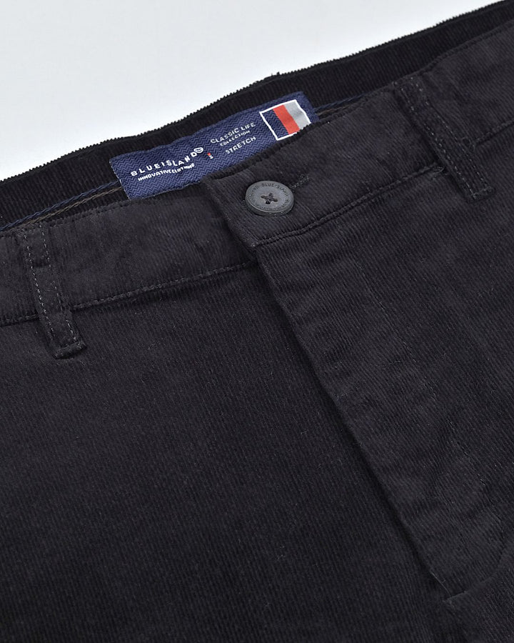 Black Sketchy Printed - Corduroy Pant