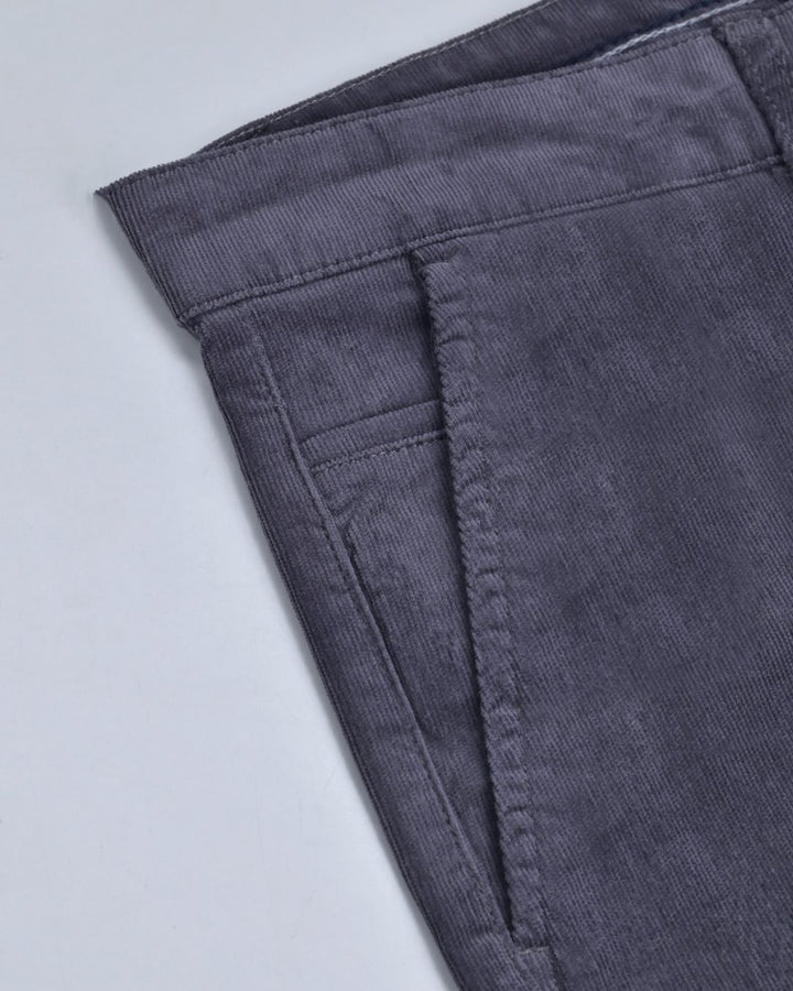 Grey Mini Stripes - Corduroy Pant
