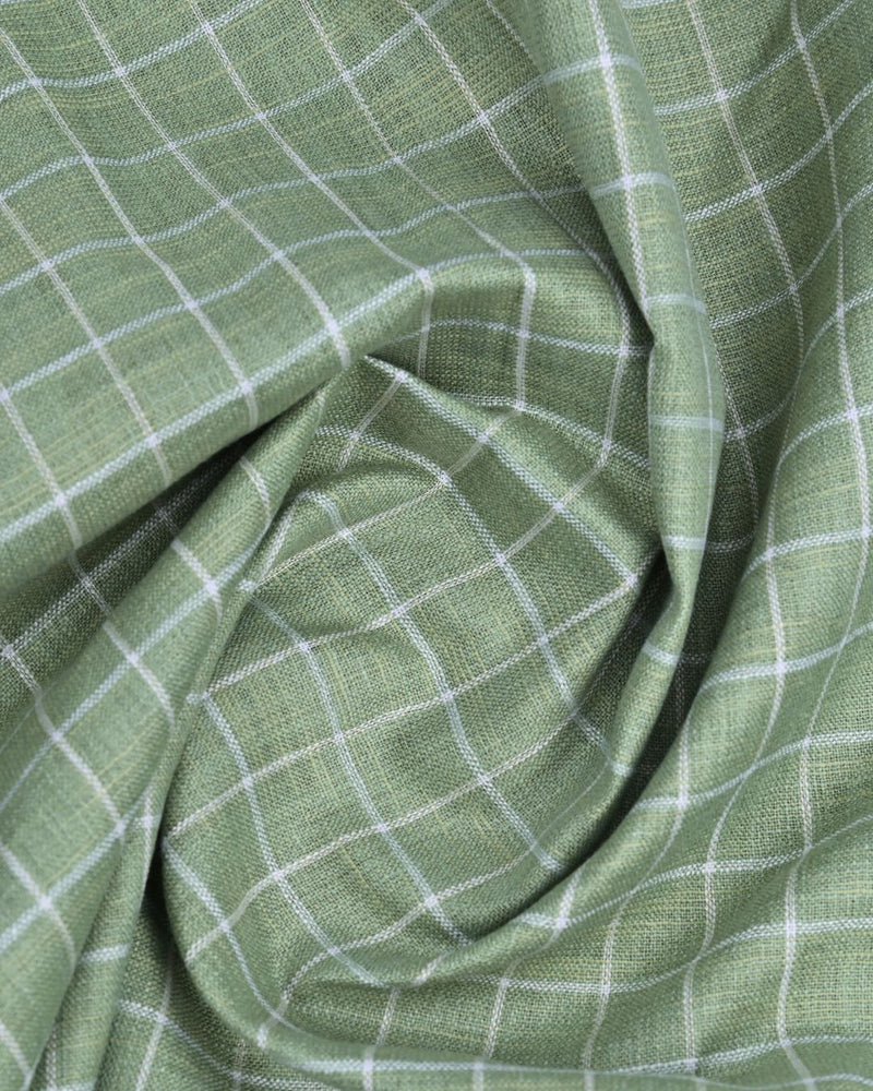 Sage Green Square Checks-Full-Bamboo Linen