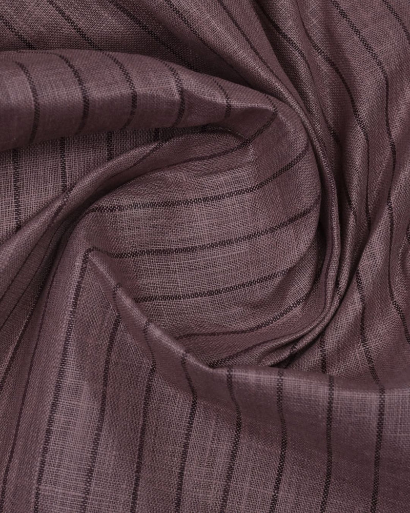 Dusty Wine Stripes -Full-Bamboo Linen