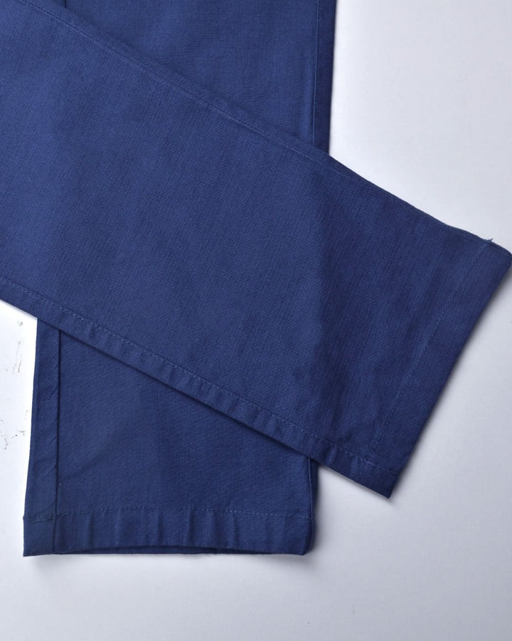 Steel Blue - 2 way stretch - COTTON LINEN PANT