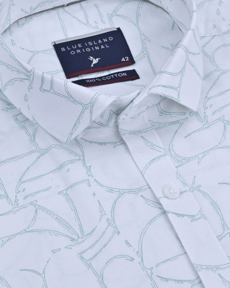 White Streak Print -Full-Stain Proof