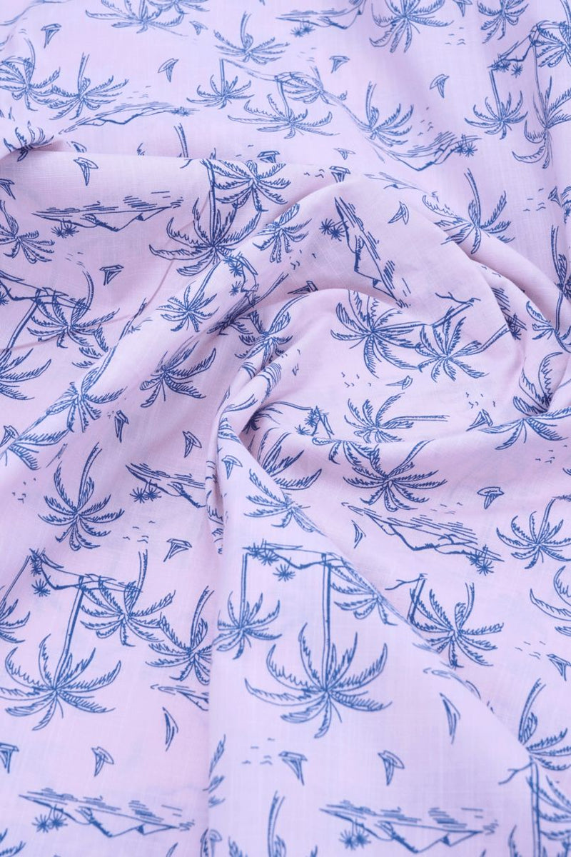 Pale Pink Coastal Print -Full-Stain Proof