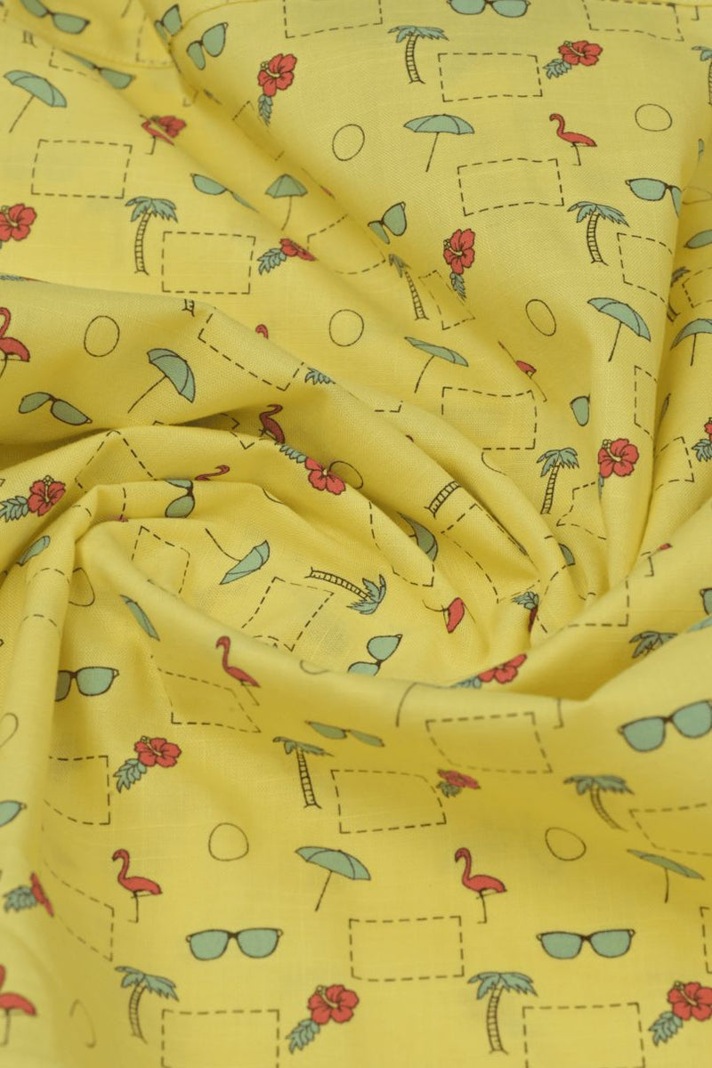 Bright Yellow Print -Full-Stain Proof