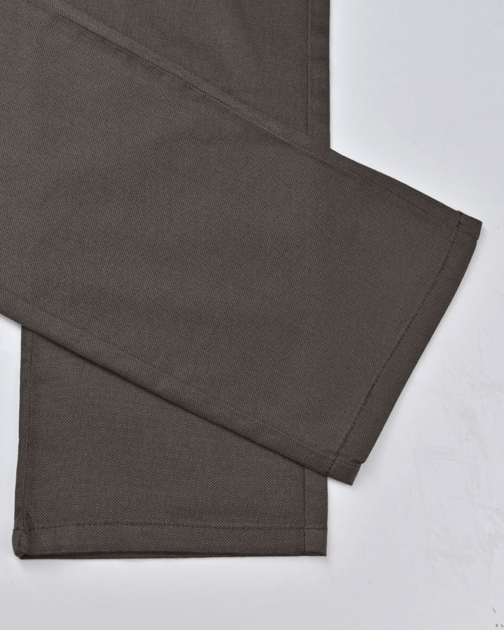 Brown Hex Printed - 2 way stretch - COTTON PANT