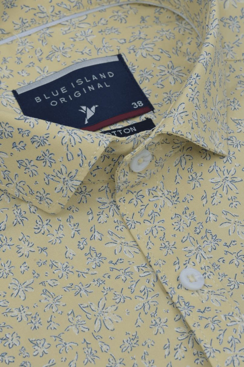 Beige Yellow Print -Full-Stain Proof