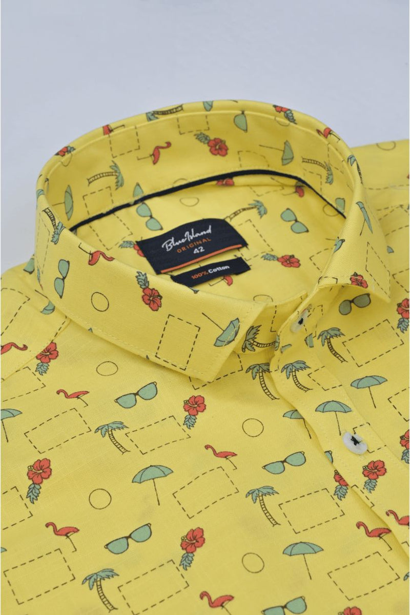 Bright Yellow Print -Full-Stain Proof