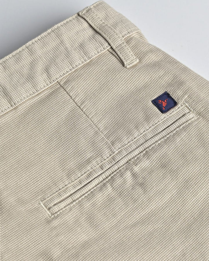 Cream Mini Weave - Dobby Pant