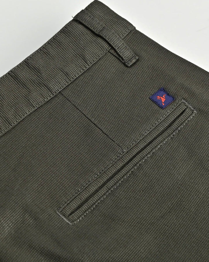 Dark Green Mini Weave - Dobby Pant