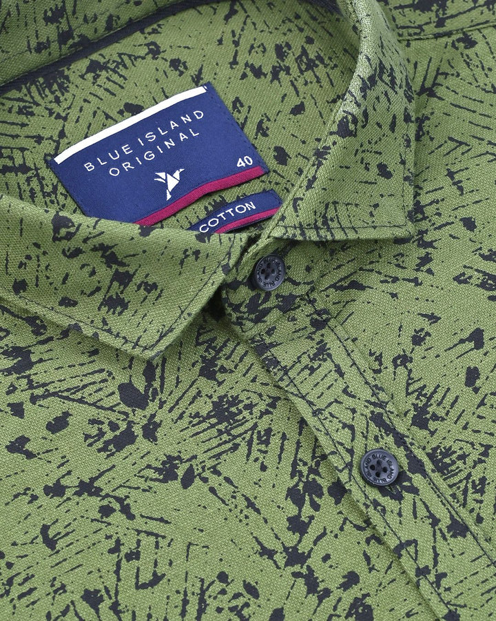 Green Splash Print -Full-Stain Proof