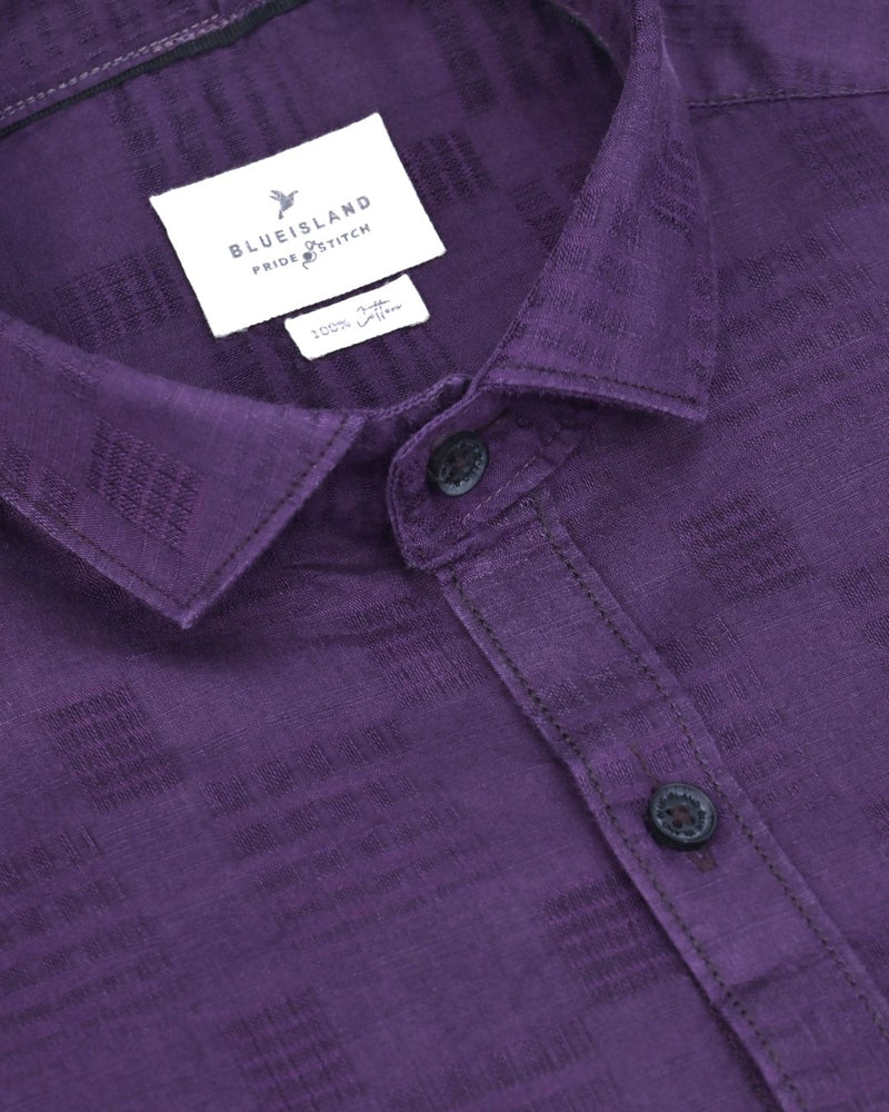 Wine Self Pattern Print -Full-Stain Proof
