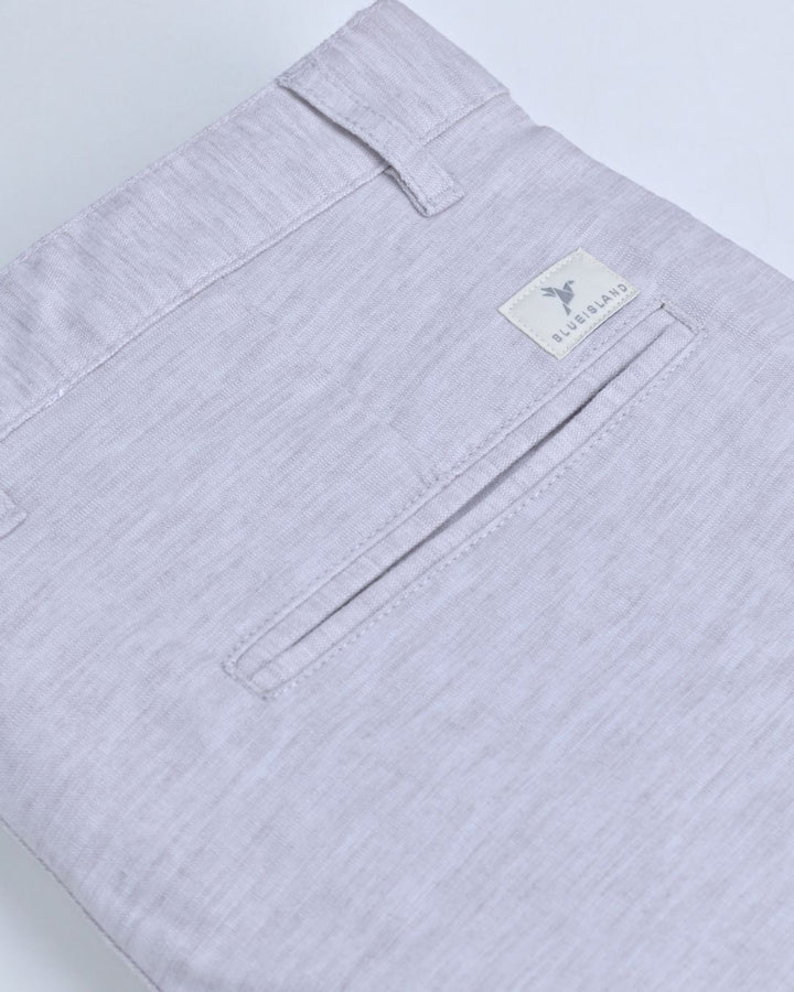 Marble White Grain Printed - 2 way stretch - COTTON LINEN PANT