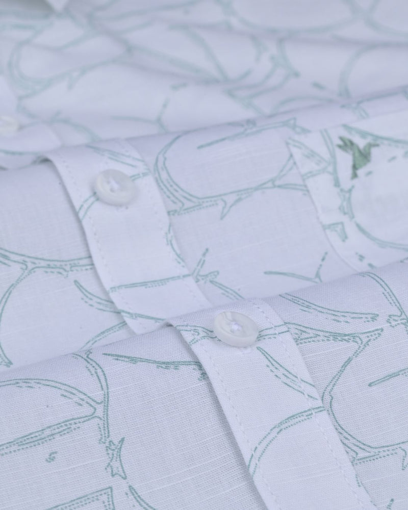 White Streak Print -Full-Stain Proof