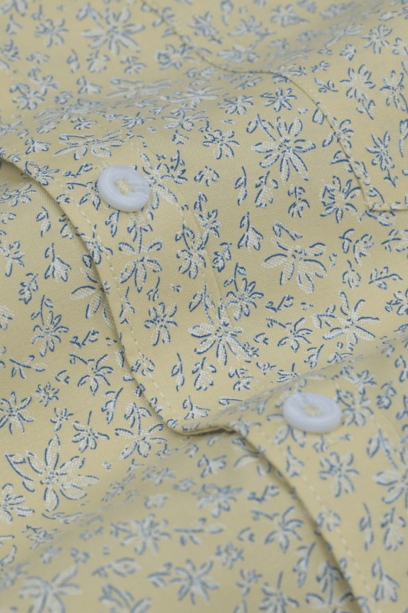 Beige Yellow Print -Full-Stain Proof
