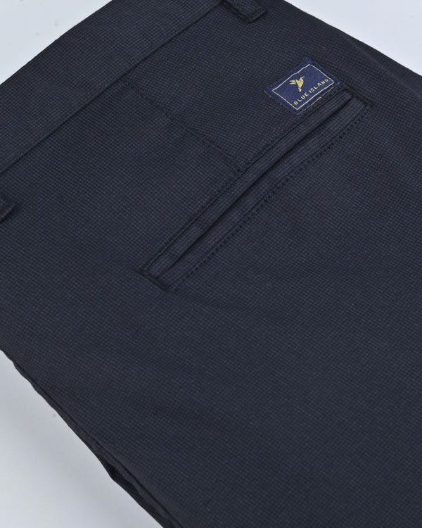 Blackish Grey Printed - 2 way stretch - COTTON PANT