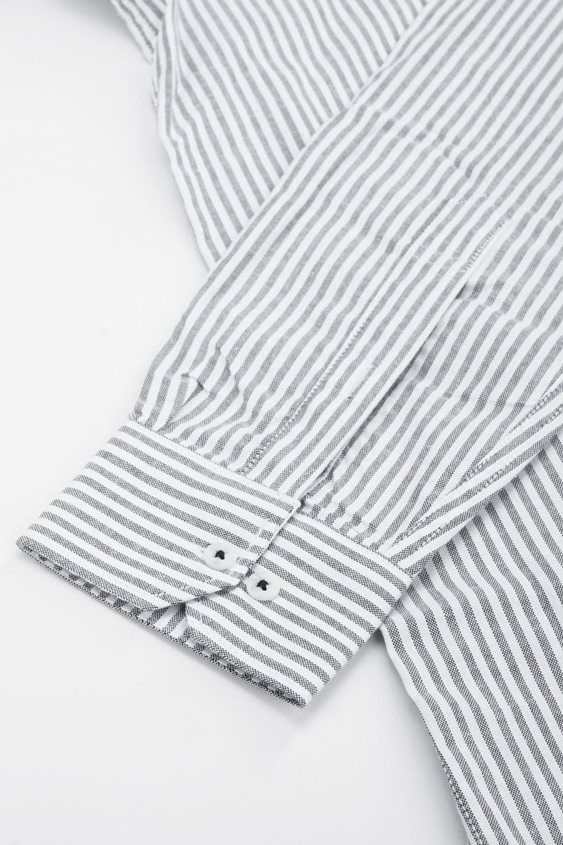 White & Black Formal Stripes - Full-Stain Proof