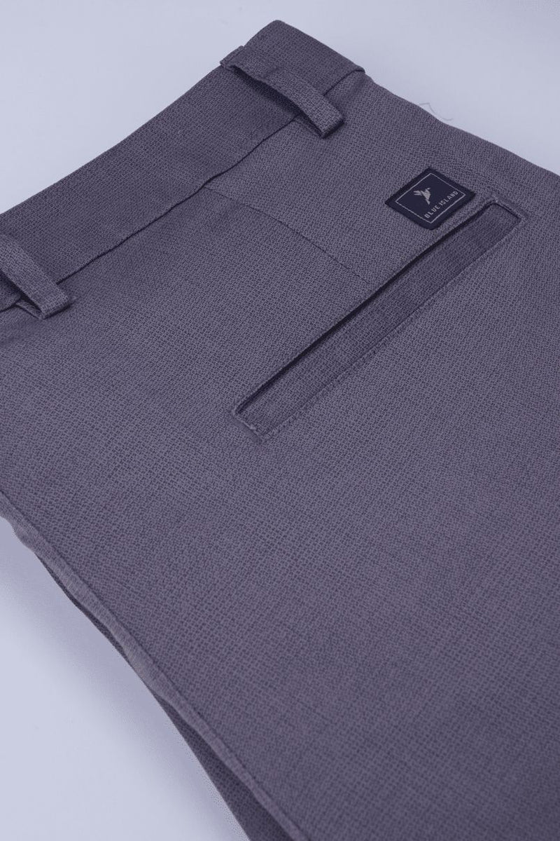 Grey Mesh Printed - 2 way stretch - COTTON PANT