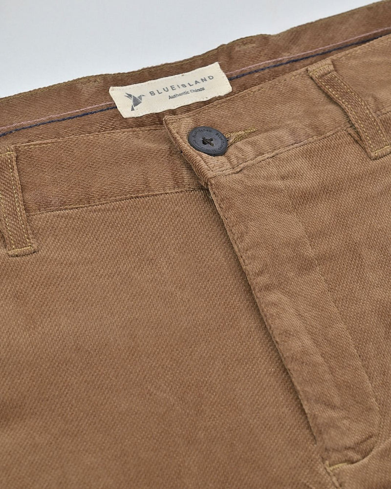 Khaki Sketchy Printed - Corduroy Pant