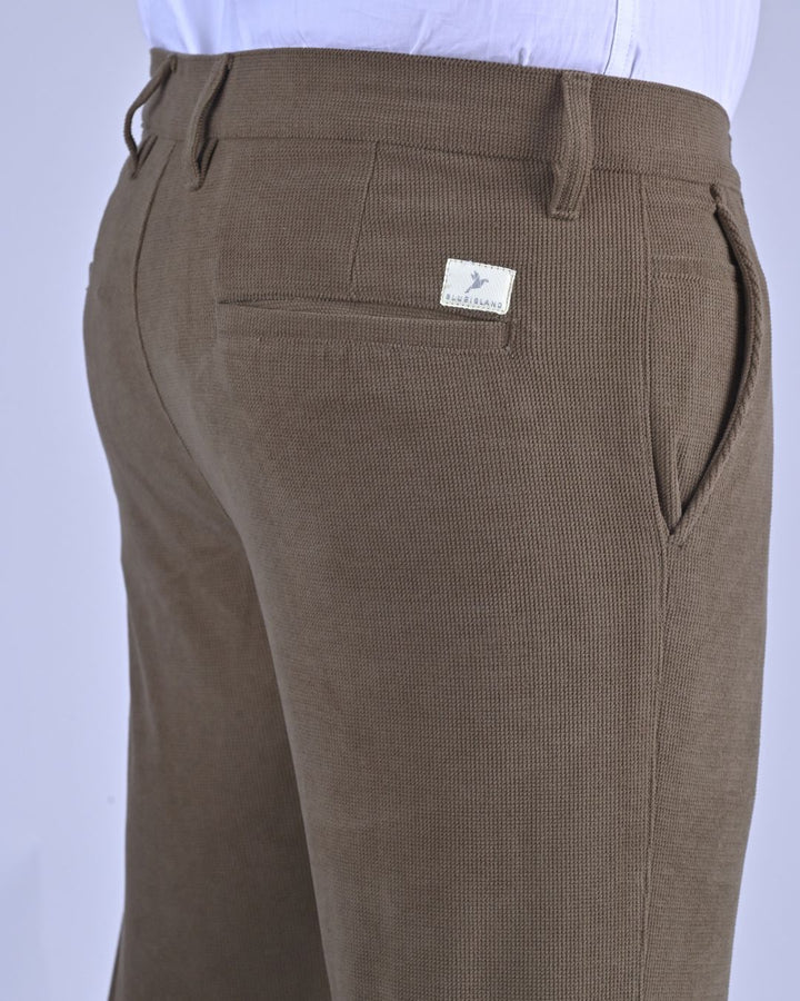 Brown Textured - Corduroy Pant