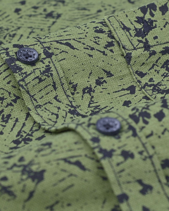 Green Splash Print -Full-Stain Proof