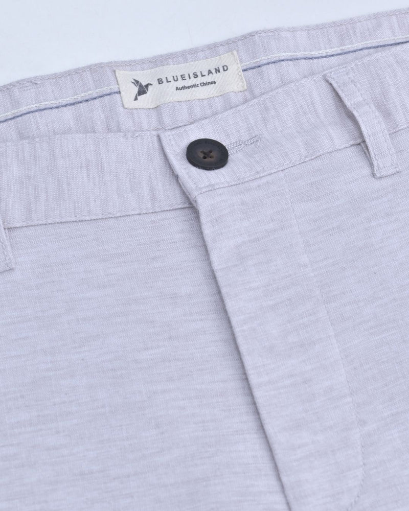 Marble White Grain Printed - 2 way stretch - COTTON LINEN PANT