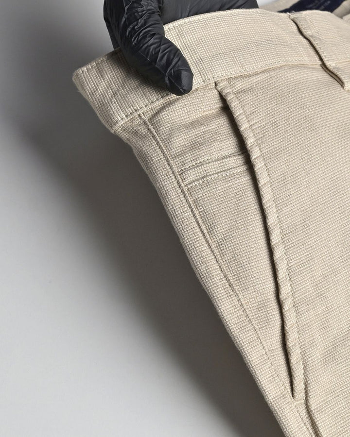 Cream Mini Weave - Dobby Pant