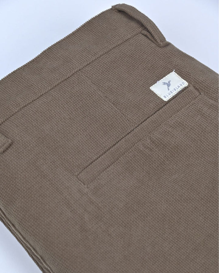 Brown Textured - Corduroy Pant