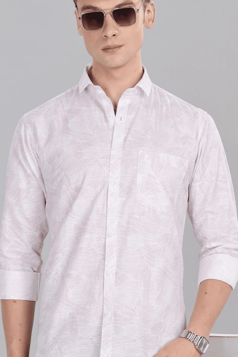 Mild Pink & White Print -Full-Stain Proof