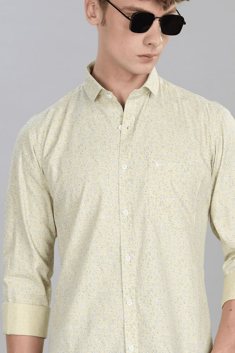 Beige Yellow Print -Full-Stain Proof