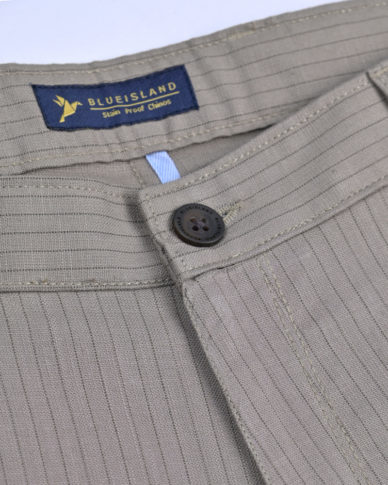Dusty Grey Dotted Lines - 2 way stretch - COTTON PANT