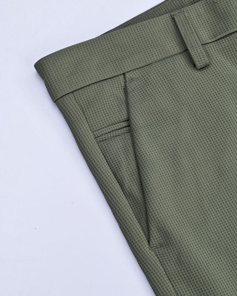 Mint Green Mini Checks - Power Stretch All Mode Pant