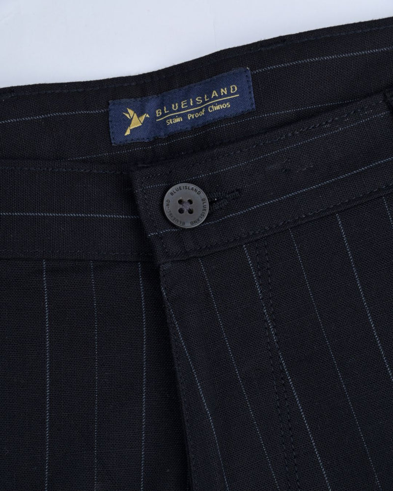 Classy Black Stripes - 2 way stretch - COTTON PANT